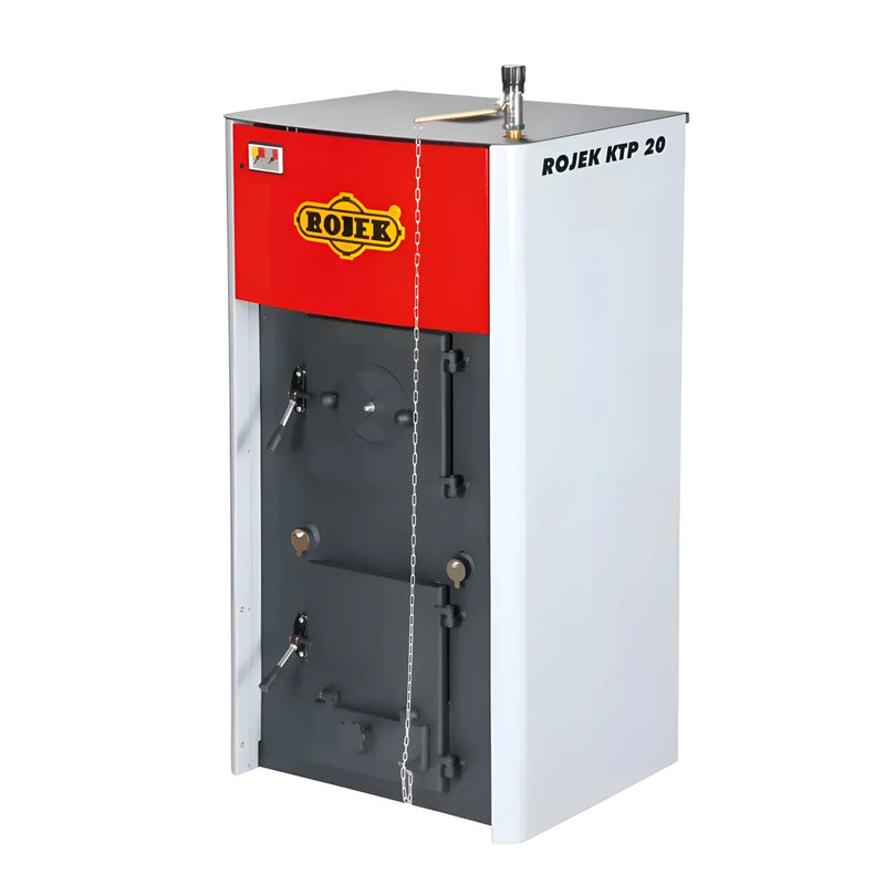 Vergaserkatls Rojek KTP 20 kW – koksnes gāzes katls malkai, oglēm, briketēm 🪵🔥 - GEMA veikals