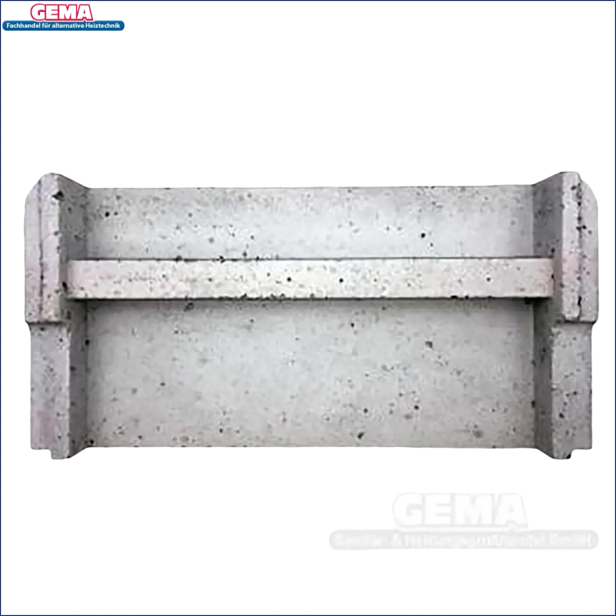 Grauer Betonblock für Viadrus U32 Schamottstein Mitte hinten