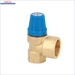 Brass valve with blue knob for precise control of water pressure, ideal for plumbing and heating applications.
