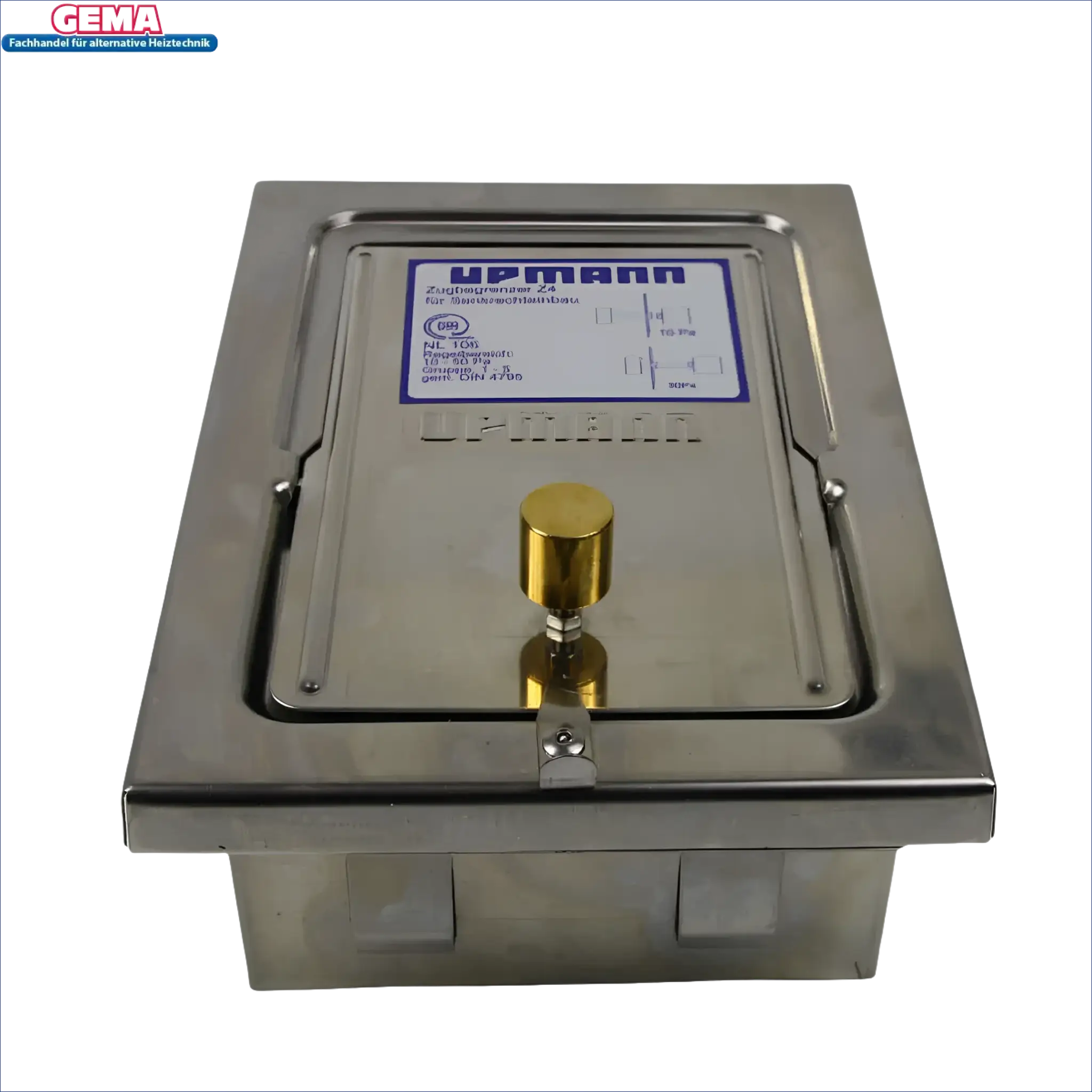 Stainless steel access panel with gold knob for Zugbegrenzer Z4 130x190 mm